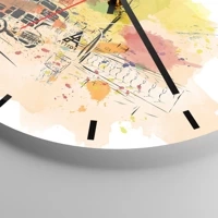 Clock face with lines