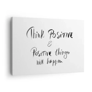 Canvas picture - Inspirational lettering in black on a white background - 70x50cm - How to Live? - Modern wall decoration for the living room and bedroom ARTTOR