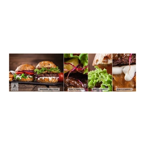 Photo Wallpaper Sample Standard Eco - American Dream - Gastronomy, Hamburger, Culinary - 100x30 cm