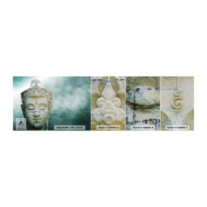 Photo Wallpaper Sample Standard Eco - In Search of Light - Buddha, Buddha statue, Asia - 100x30 cm