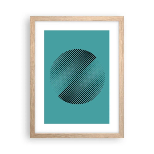 Poster in light oak frame - Circle - Geometrical Variation - 30x40 cm