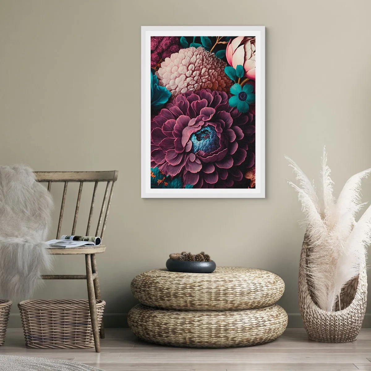 Poster in white frmae - Rich Nature - 70x100 cm