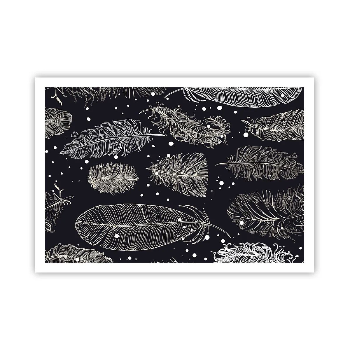 Poster - Feathery Lace - 100x70 cm