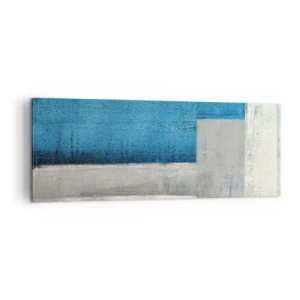 Canvas picture - Poetic Composition of Blue and Grey - 140x50 cm