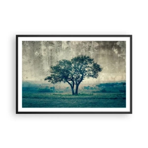 Poster in black frame - Apple Tree in Blue? - 91x61 cm