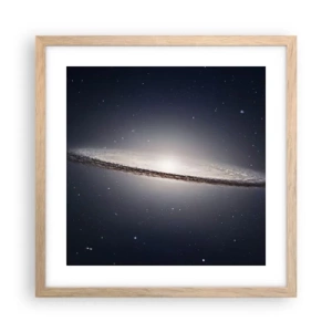 Poster in light oak frame - A Long Time Ago in a Distant Galaxy - 40x40 cm