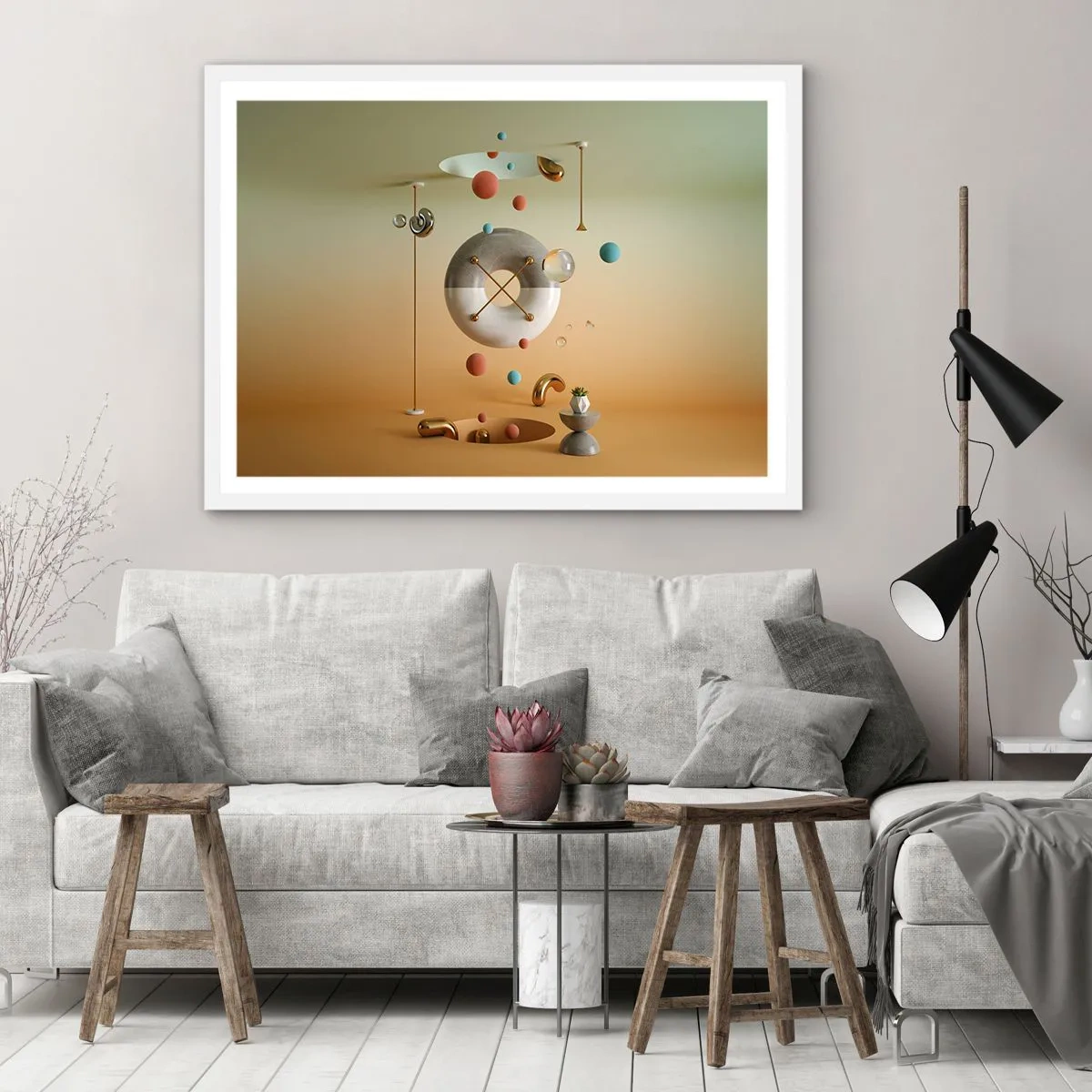 Poster in white frmae - Anything Can Happen - 100x70 cm