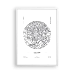 Poster in white frmae - Anatomy of Crocow - 50x70 cm