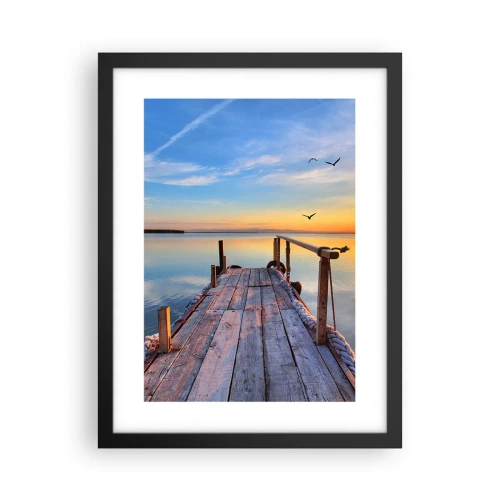 Poster in black frame - Walk towards the Sun - 30x40 cm