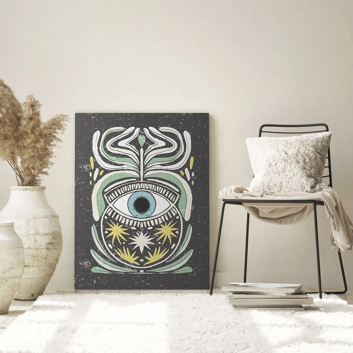Glass picture - Tribal Rituals - 80x120 cm