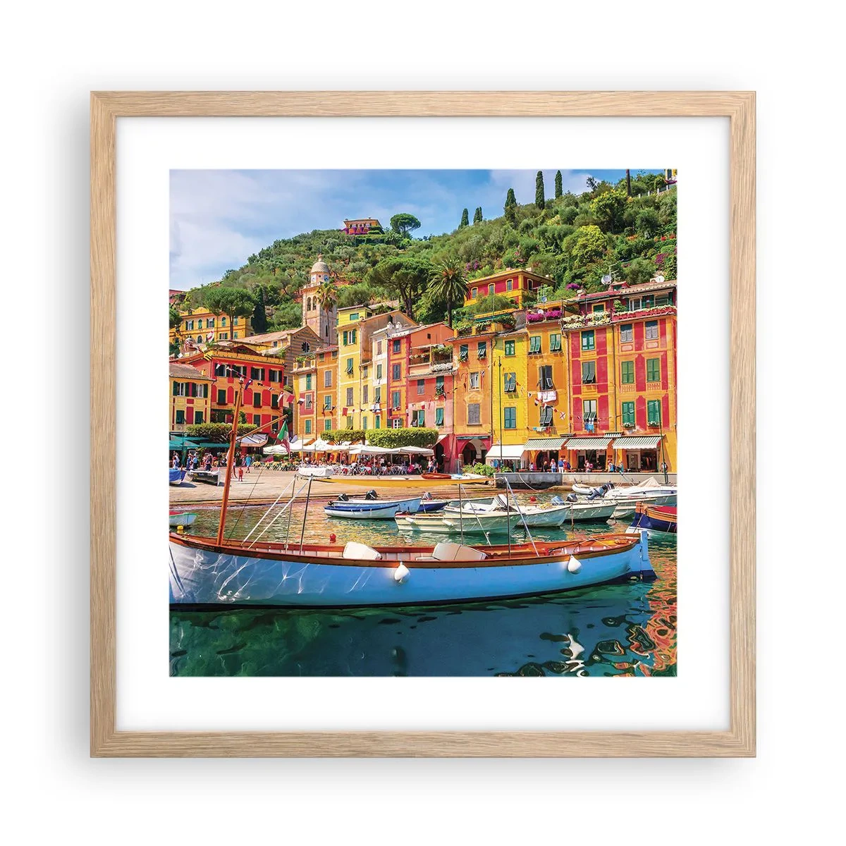 Poster in light oak frame - Italian Morning - 40x40 cm