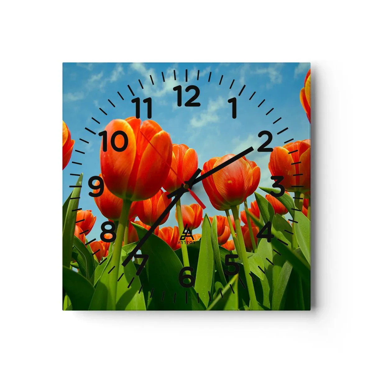 Wall clock - Clock on glass - Blue Sky Is All They Need - 30x30 cm