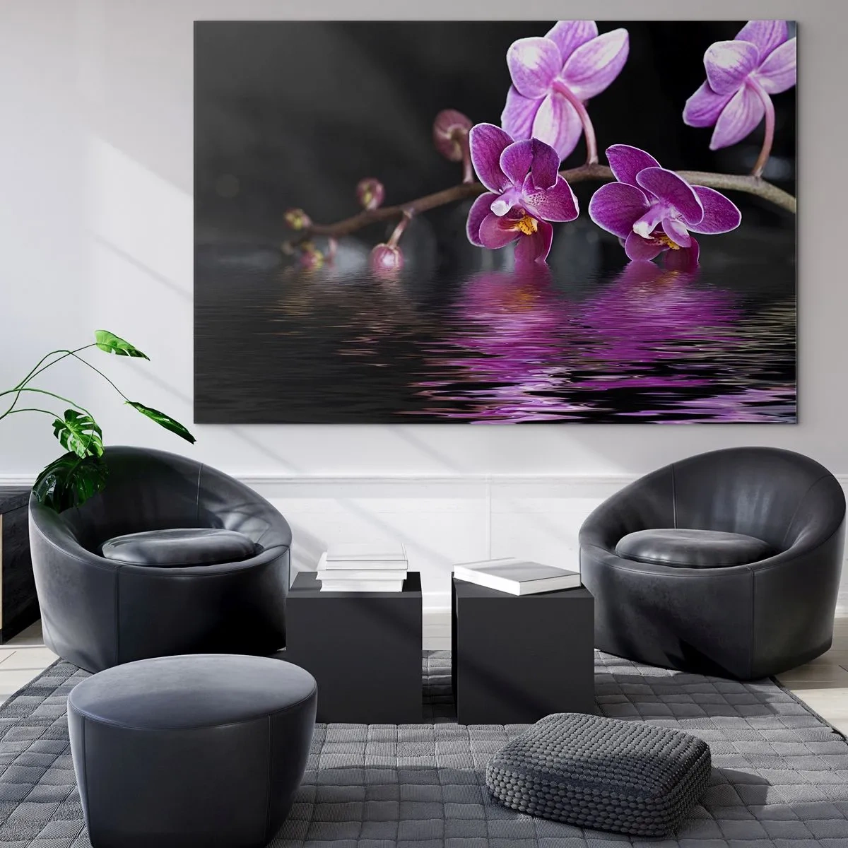 Glass picture - Lilac Reflection of Beauty - 120x80 cm