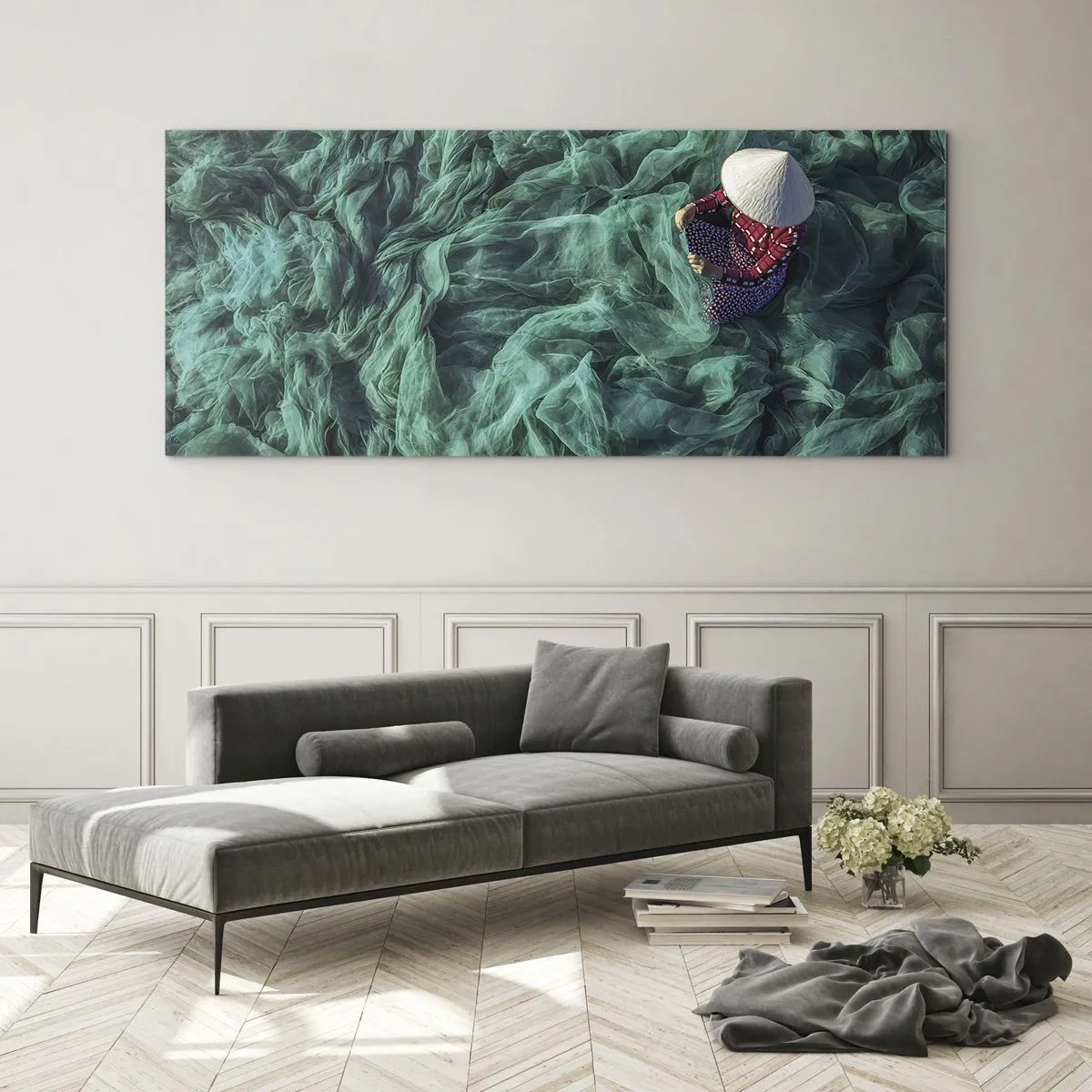 Glass picture - In the Sea of Nets - 120x50 cm