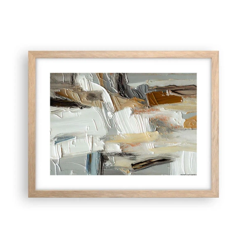 Poster in light oak frame - Layers of Colour - 40x30 cm