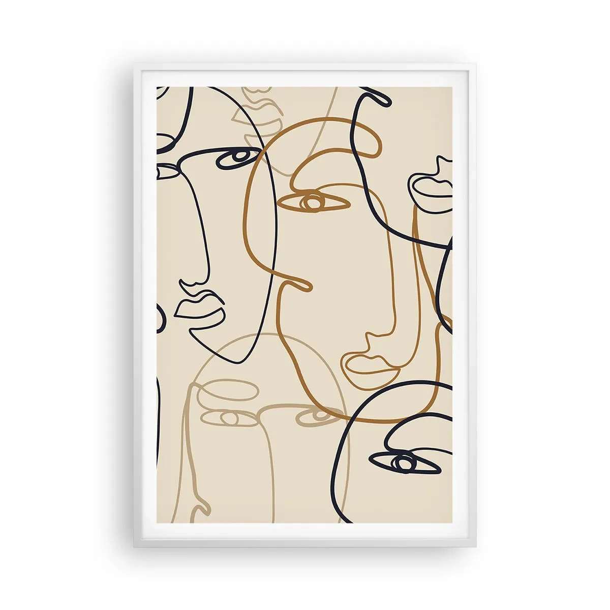 Poster in white frmae - Multiplied Portrait - 70x100 cm
