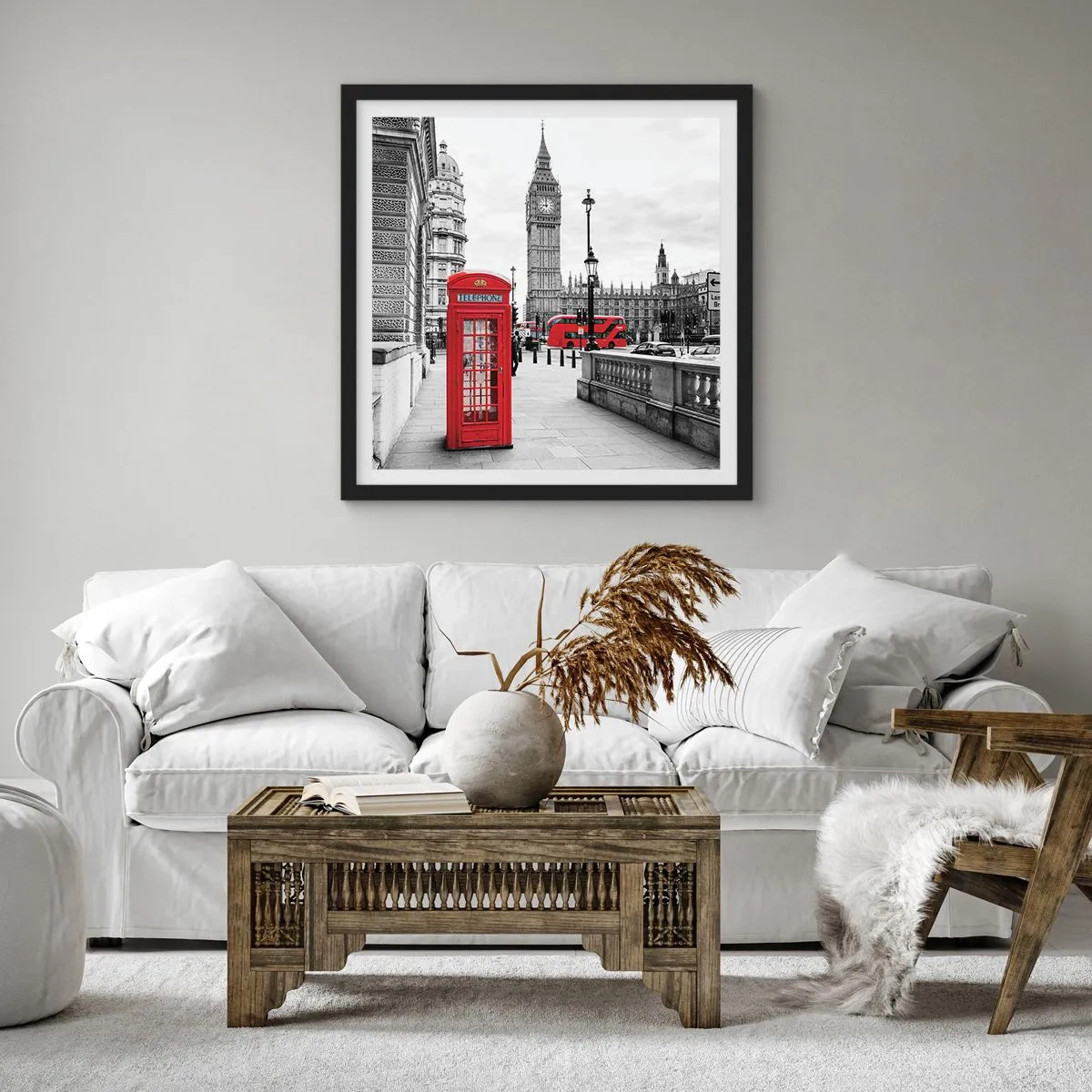 Poster in black frame - Undoubtedly London - 50x50 cm