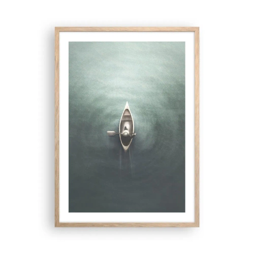 Poster in light oak frame - Through Moon Lake - 50x70 cm
