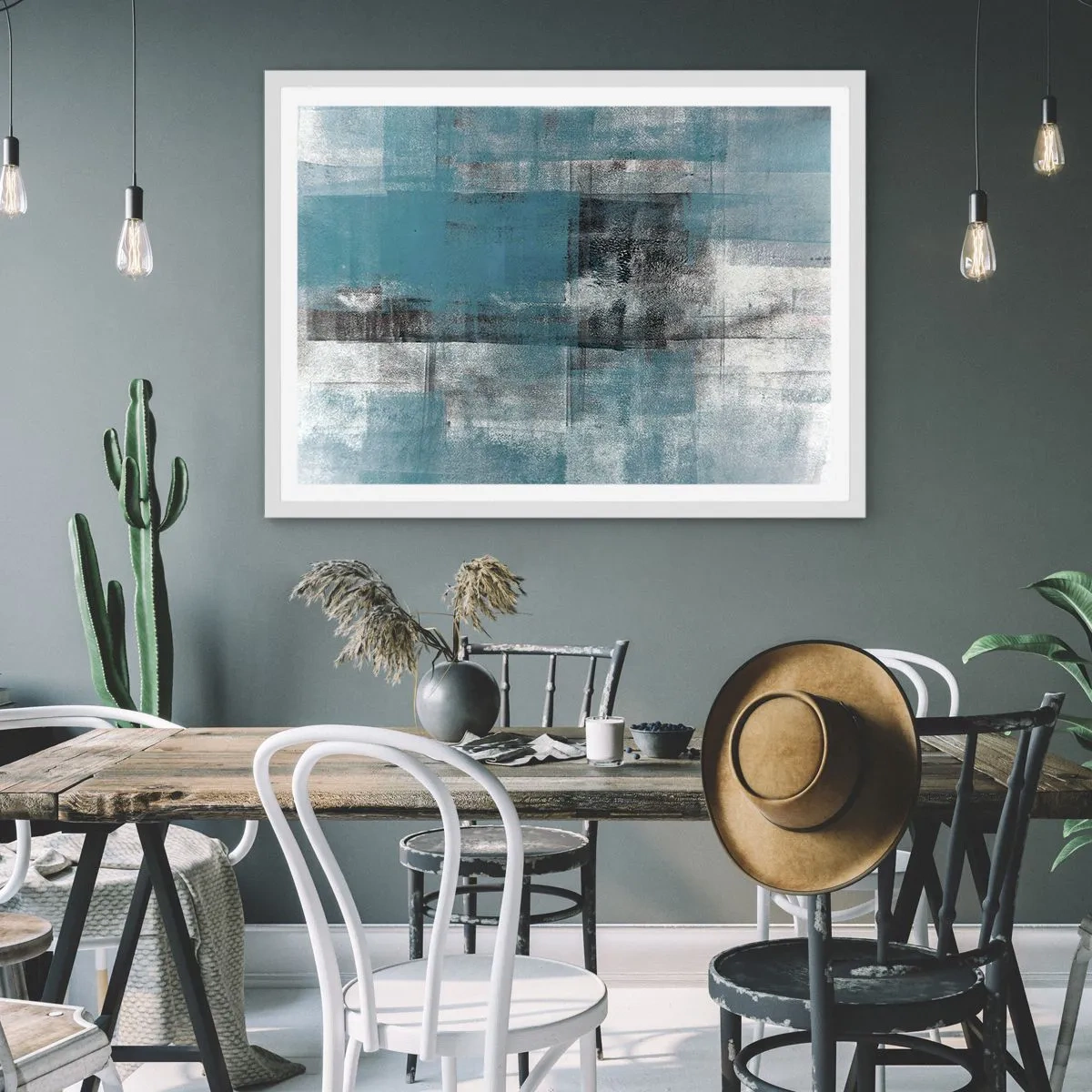 Poster in white frmae - Water and Air - 50x40 cm