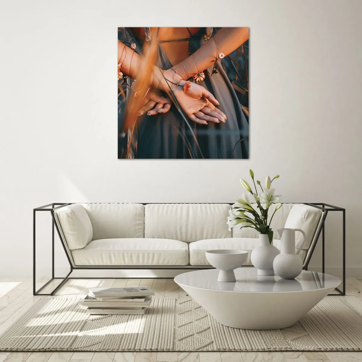 Glass picture - Connected with Nature - 40x40 cm