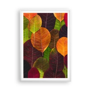 Poster in white frmae - Autumn Mosaics - 70x100 cm