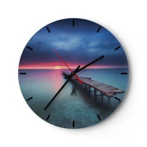 Wall clock - Clock on glass - Between Heaven and Earth - 40x40 cm
