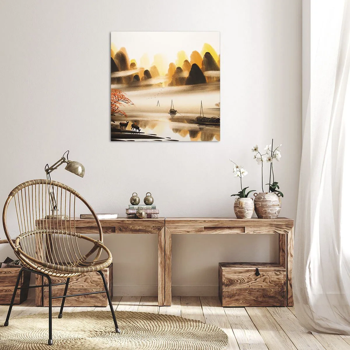 Canvas picture - Further than Far East - 70x70 cm