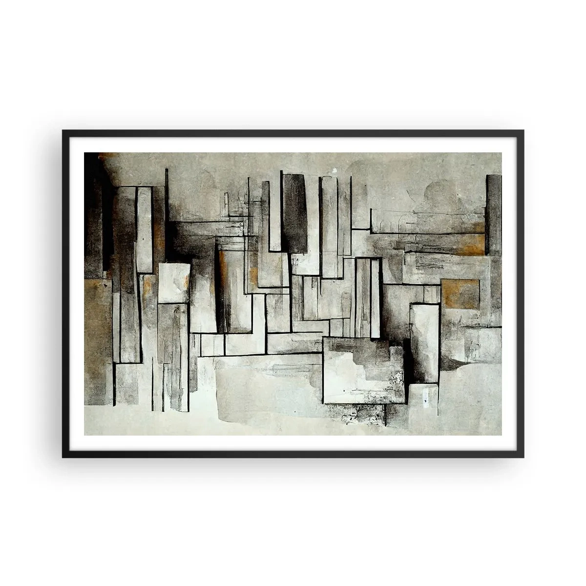 Poster in black frame - Power of Simplicity - 100x70 cm