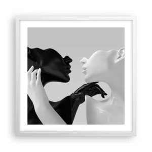 Poster in white frmae - Attraction - Desire - 50x50 cm