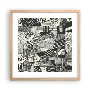 Poster in light oak frame - Dynamics of Contemporaneity - 40x40 cm