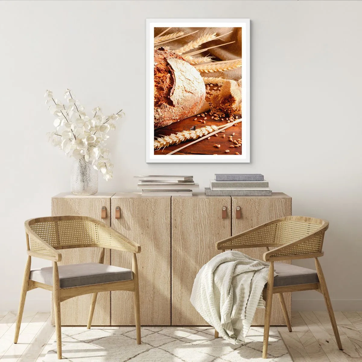 Poster in white frmae - Tasty, Fragrant, Crunchy - 70x100 cm