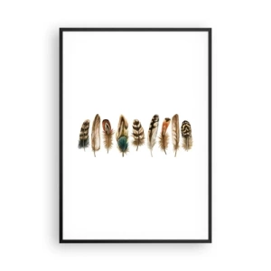 Poster in black frame - Feather Variation - 70x100 cm