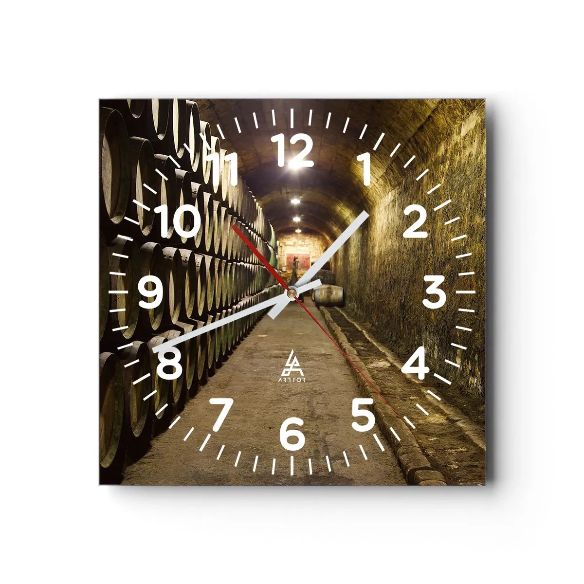Wall clock - Clock on glass - It is Good to Lie Down - 40x40 cm