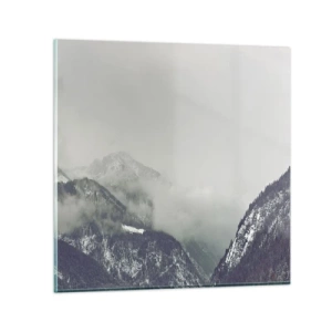 Glass picture - Foggy valley - 30x30 cm