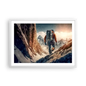 Poster in white frmae - Lonely Warrior - 70x50 cm