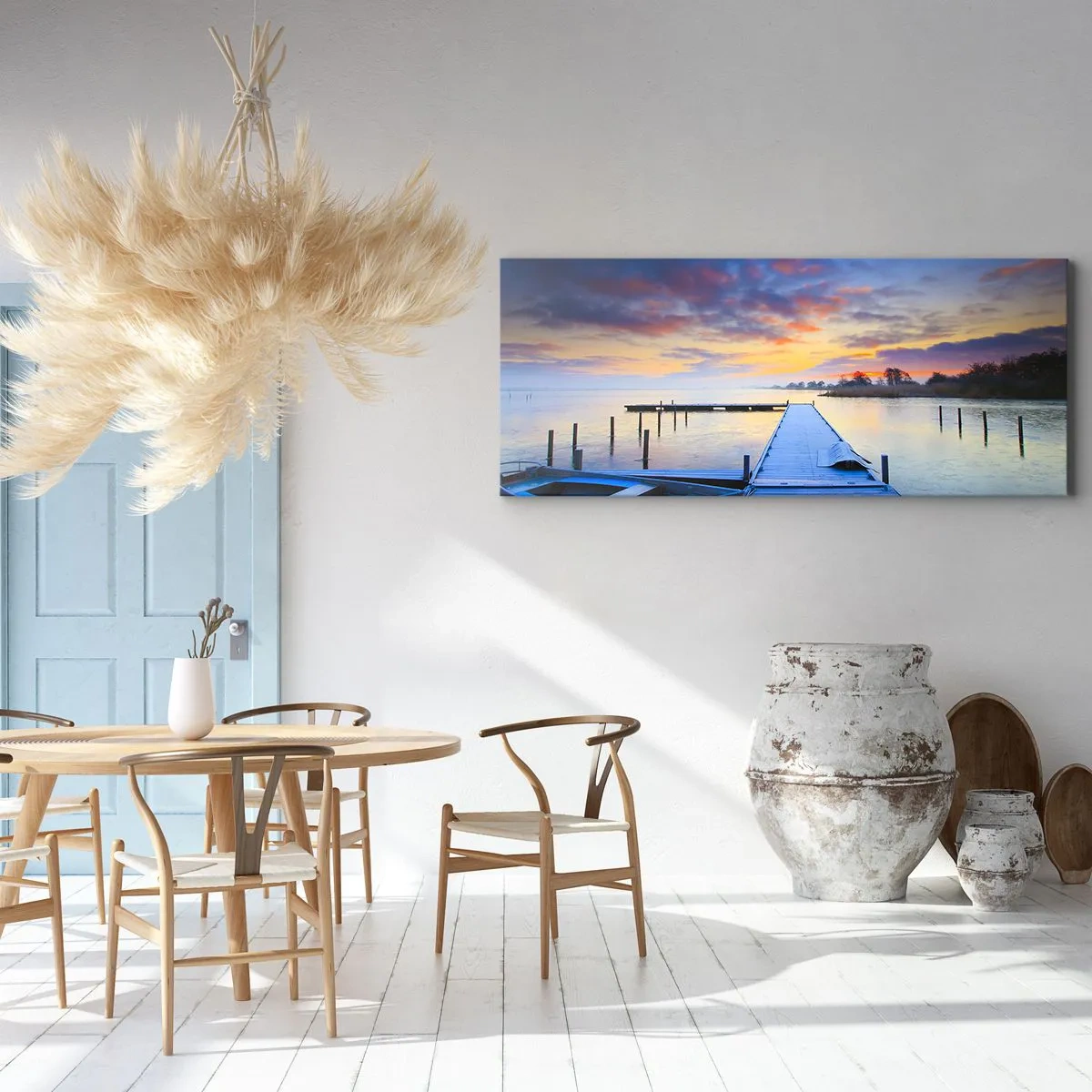 Canvas picture - Purple-Golden Peace - 120x50 cm
