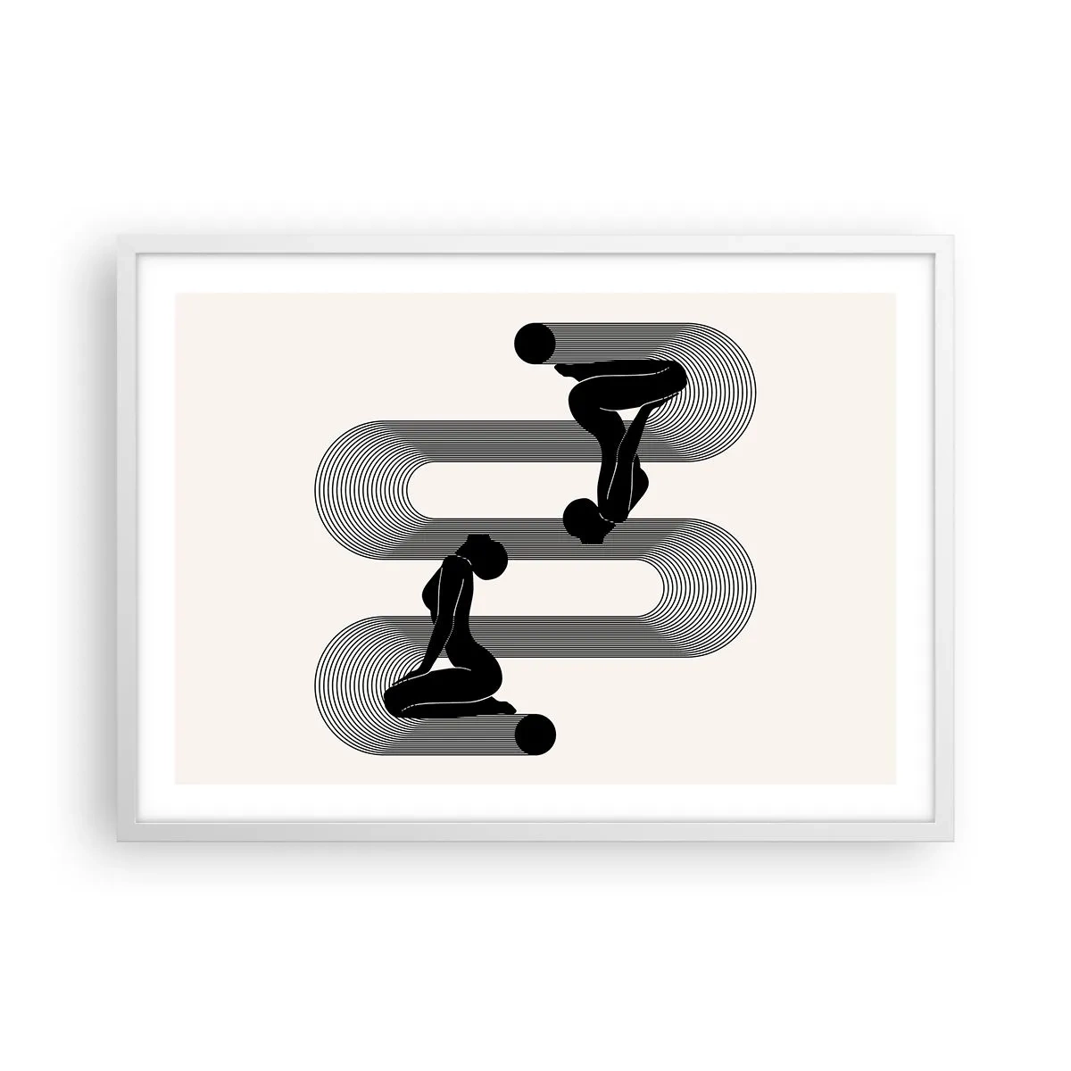 Poster in white frmae - Sensual Symmetry - 70x50 cm