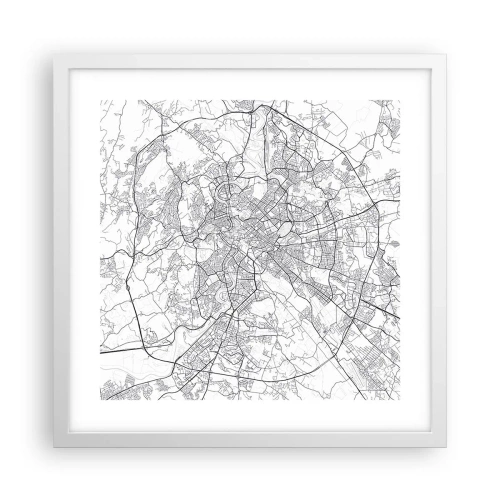 Poster in white frmae - Roman Circle - 40x40 cm