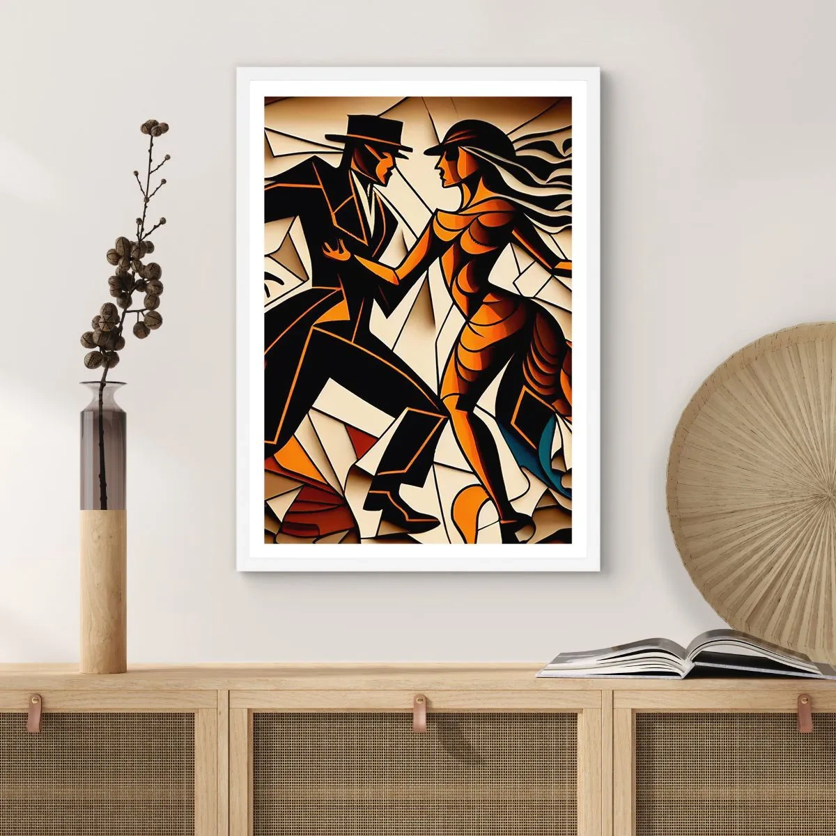Poster in white frmae - Dance of Passion  - 30x40 cm