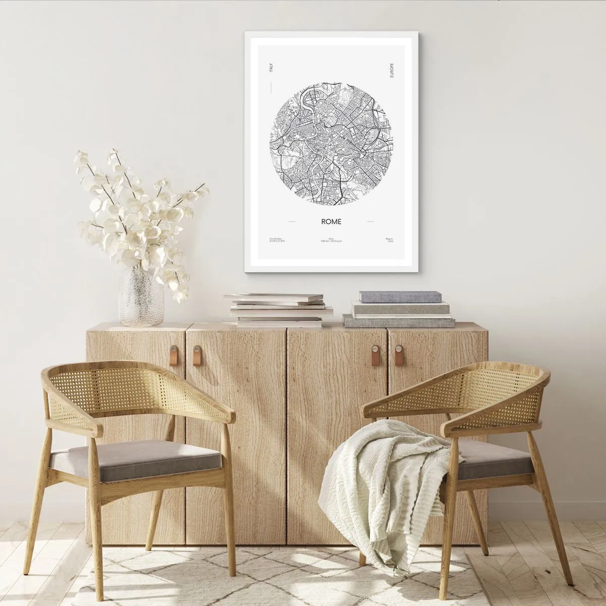 Poster in white frmae - Anatomy of Rome - 61x91 cm