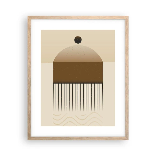 Poster in light oak frame - Different States - 40x50 cm