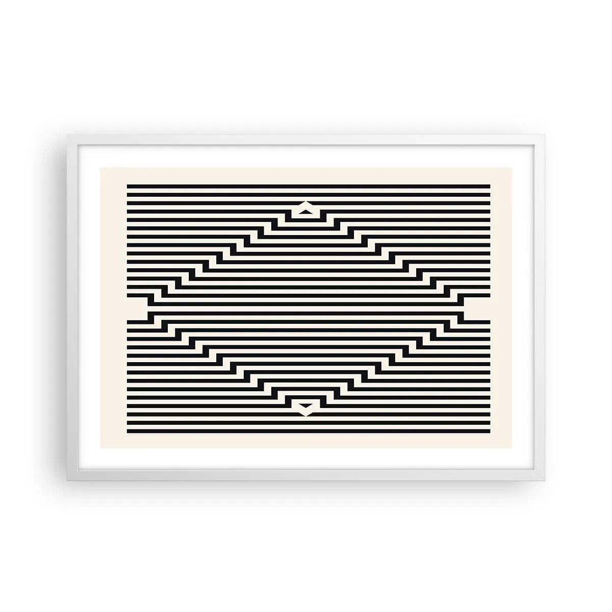 Poster in white frmae - Geometrical Illusion - 70x50 cm