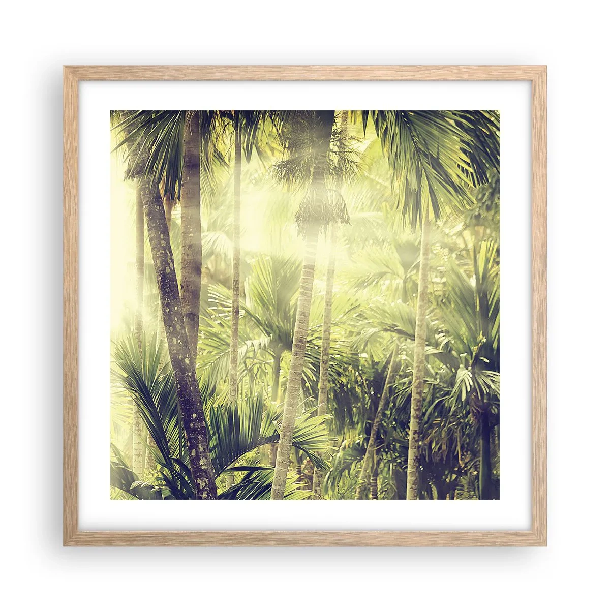 Poster in light oak frame - In Green Heat - 50x50 cm