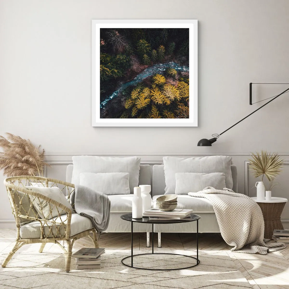 Poster in white frmae - Fast and Faster - 30x30 cm