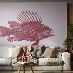 Photo Wallpaper Premium Sand - Dweller of Exotic Waters - Fish, Lionfish, Tropical - 100x70 cm