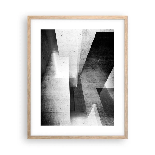 Poster in light oak frame - Structure of Space - 40x50 cm