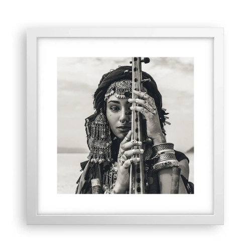 Poster in white frmae - Only Music of the Orient - 30x30 cm