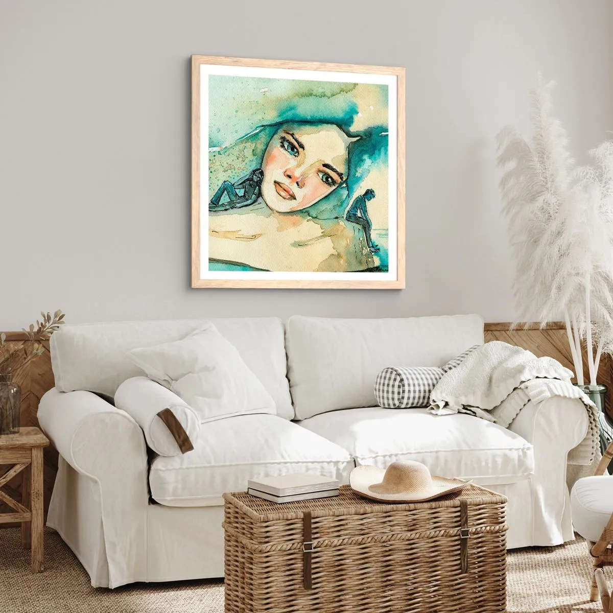 Poster in light oak frame - Am I Blue? - 30x30 cm