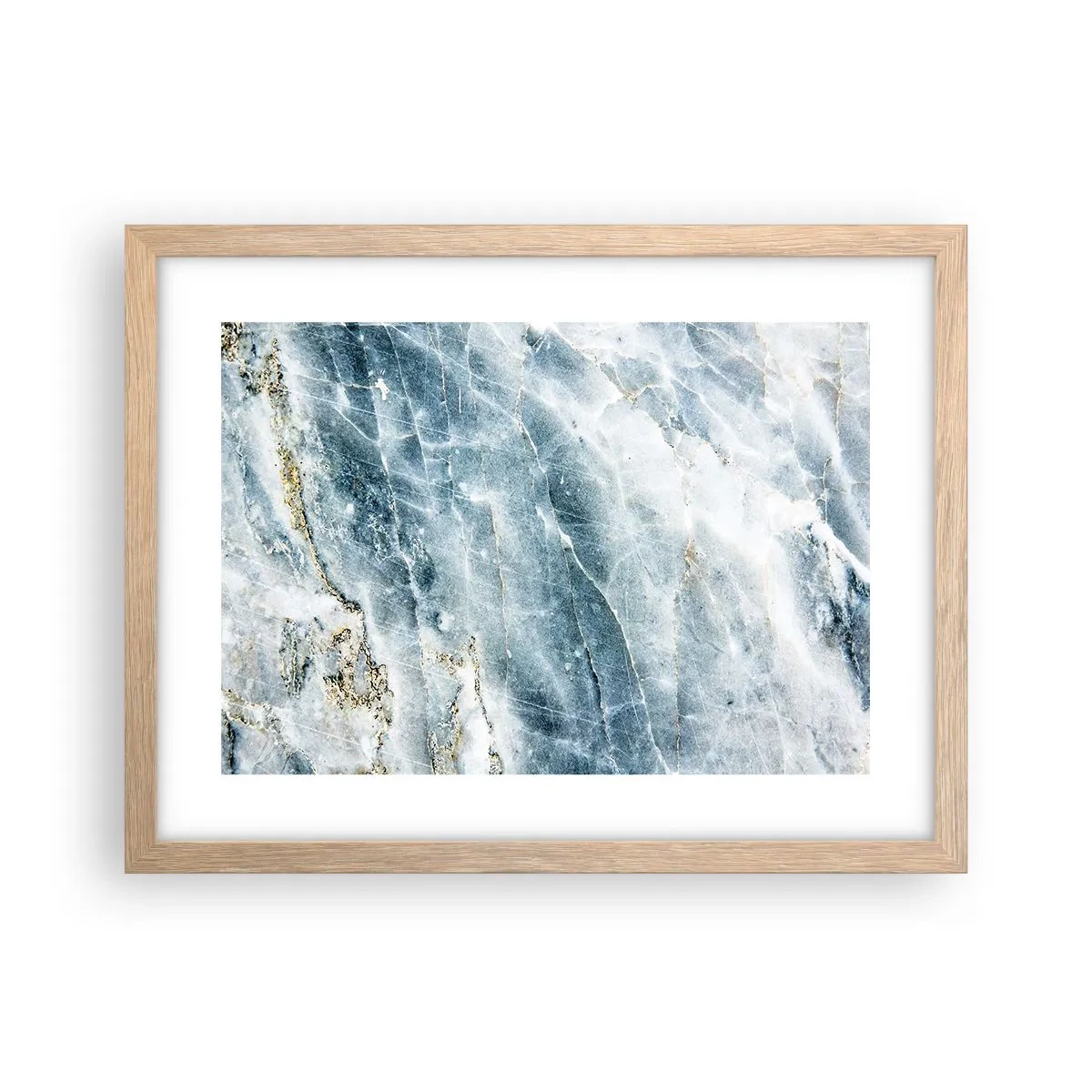 Poster in light oak frame - Icy World - 40x30 cm