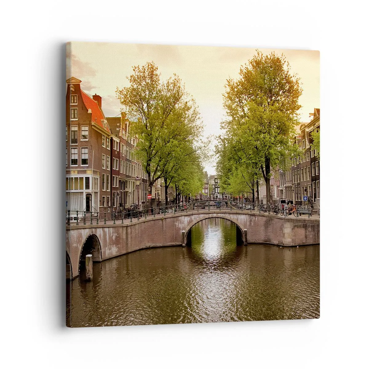 Canvas picture - By Boat or by Bike? - 40x40 cm